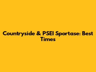 Countryside & PSEI Sportase: Best Times