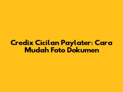 Credix Cicilan Paylater: Cara Mudah Foto Dokumen