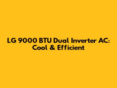 LG 9000 BTU Dual Inverter AC: Cool & Efficient