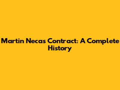Martin Necas Contract: A Complete History