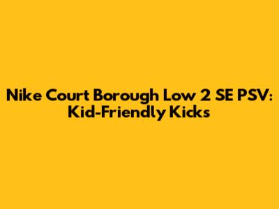 Nike Court Borough Low 2 SE PSV: Kid-Friendly Kicks