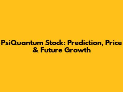 PsiQuantum Stock: Prediction, Price & Future Growth