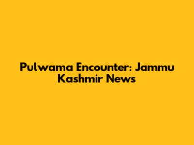Pulwama Encounter: Jammu Kashmir News