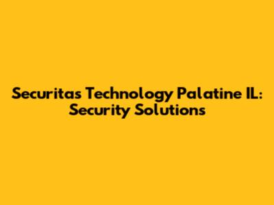 Securitas Technology Palatine IL: Security Solutions