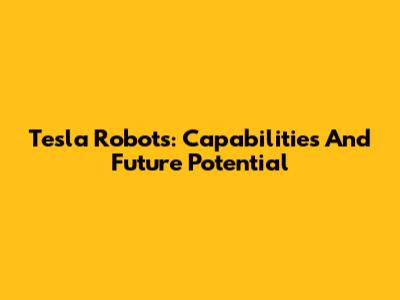 Tesla Robots: Capabilities And Future Potential