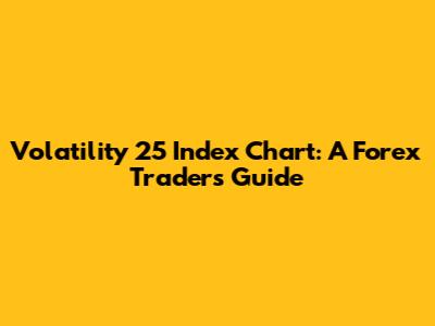 Volatility 25 Index Chart: A Forex Trader's Guide
